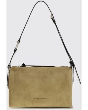 Marc Jacobs Suede Leather Shoulder Bag With Metallic Double J Logo