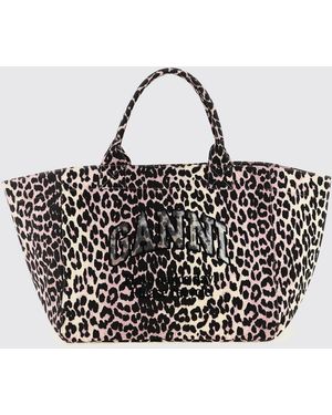 Ganni Xxl Tote Bag - Purple