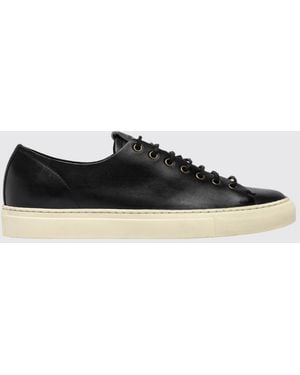 Buttero Smooth Leather Low-Top Trainers With Embossed Logo - White