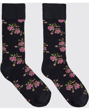 Simone Rocha Socken Mit Rosen-Print - Schwarz