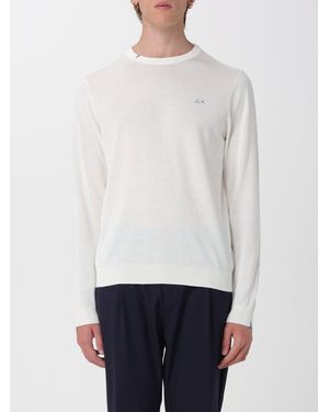 Sun 68 Cotton Crew Neck Pullover - White