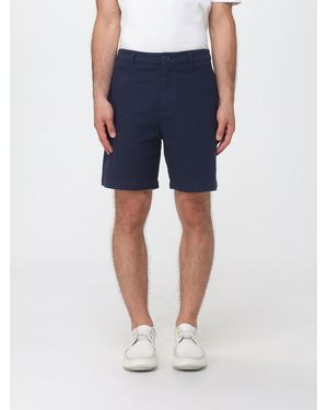 ARMANI EXCHANGE Linen Blend Chino Shorts - Blue