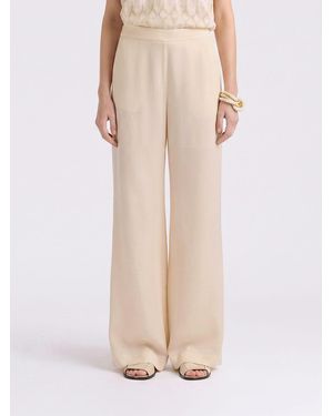 Momoní MomonÌ Viscose Palazzo Trousers - Natural
