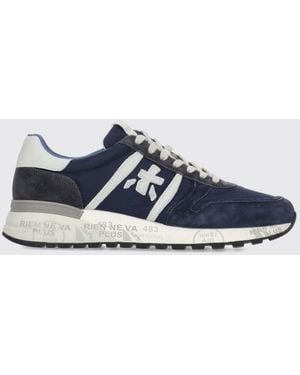 Premiata Lander Suede And Nylon Trainers - White