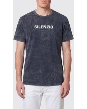 Aspesi Baumwoll T-Shirt Mit Slogan - Blau