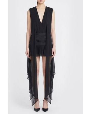 Blumarine Chiffon Mini Dress - Black