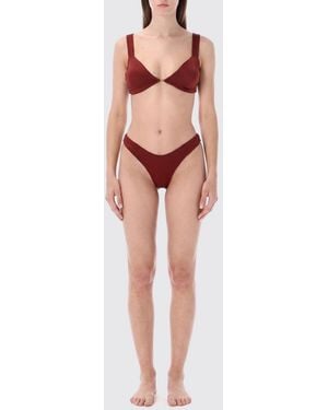 MATINEÉ Bikini De Triángulo Con Escote En V Y Braguita Brasileña - Rojo
