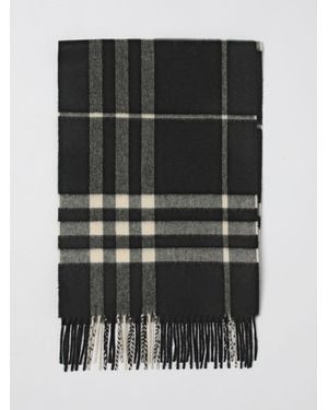 Burberry Cashmere Check Pattern Scarf - Black