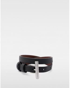 McQueen Leather Wrap Bracelet Curve - White