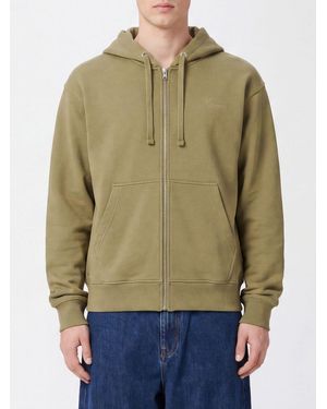 KENZO Cotton Zip-Up Hoodie With Drawstring - Green