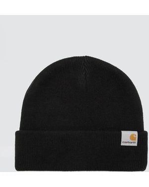 Carhartt Cuffed Acrylic Beanie Hat With Logo Patch - Black