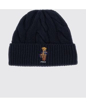Polo Ralph Lauren Cable-Knit Wool-Blend Beanie With Turn-Up Brim - Blue