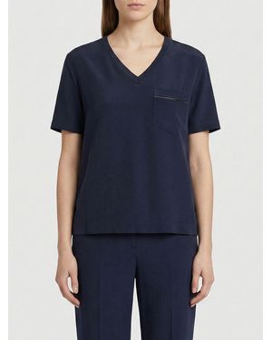 Fabiana Filippi Viscose Blend T-Shirt - Blue
