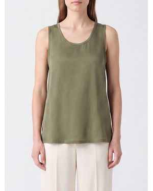 Michael Kors Off-The-Shoulder Crêpe Top With A U-Neckline - Green