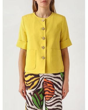 Maliparmi Linen Blend Jacket - Yellow