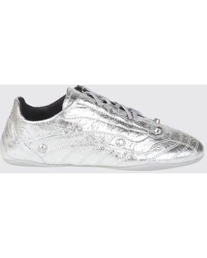 Balenciaga City Arena Lammleder-Sneakers Mit Nieten - Weiß