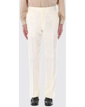 Lardini Silk Blend Tailored Pants - White