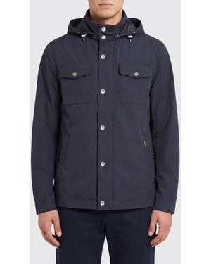 Moorer Fenzi-Stu Polyester Windbreaker - Blue