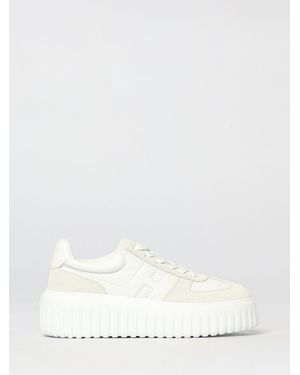 Hogan H-Stripes Leather Trainers - Natural