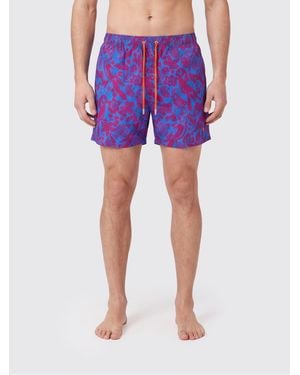 Gallo Bañador Tipo Short De Poliamida Con Estampado Floral Y Tropical - Morado