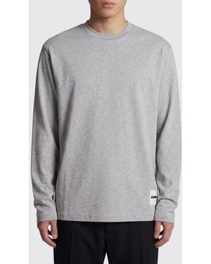 Jil Sander Cotton T-Shirt With Logo - Grey