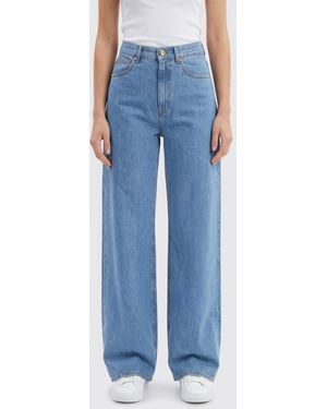 Blazé Milano Vaqueros Palazzo De Denim De Algodón - Azul