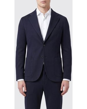 Lardini Einreihiger Blazer Aus Schurwolle Von Mit Revers Und Aufgesetzten Taschen - Blau