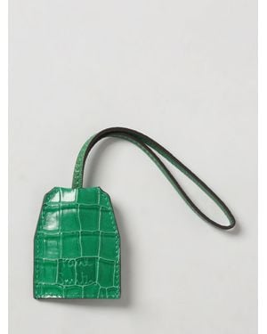 Paul Smith Crocodile Print Leather Keychain - Green