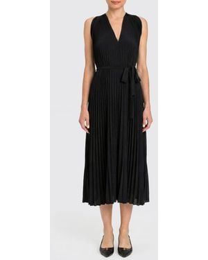 Twinset Pleated Cotton Dress - Black