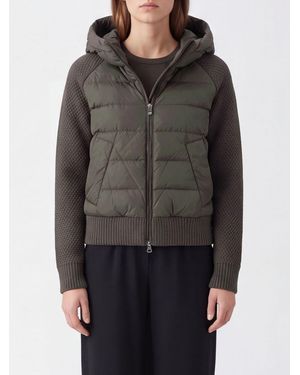 Parajumpers Kurze Gesteppte Bomberjacke Aus Nylon Mit Kapuze - Grau