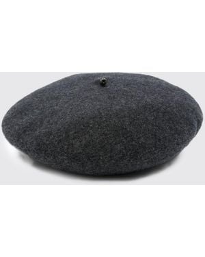 Brunello Cucinelli Wollfilz-Baskenmütze Mit Monili-Applikation - Grau