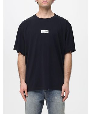 MM6 by Maison Margiela Cotton T-Shirt With Logo - Black