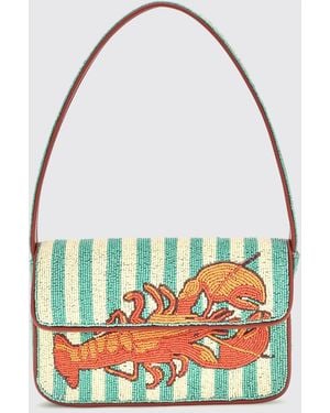 STAUD Tommy Shoulder Bag With All-Over Beaded Embroidery - Multicolour