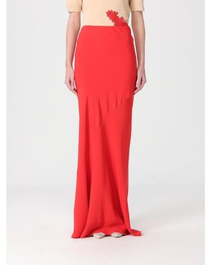 Ermanno Scervino Long Crêpe Skirt - Red