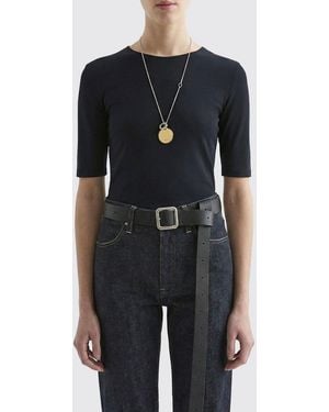 Jil Sander Basic Viscose Top - Blue