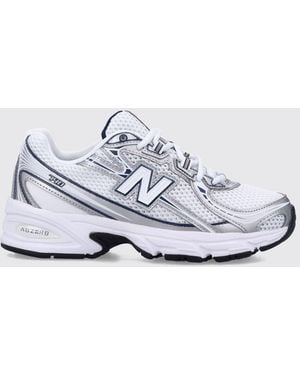 New Balance 740 Mesh And Synthetic Leather Trainers With Abzorb Midsole - White