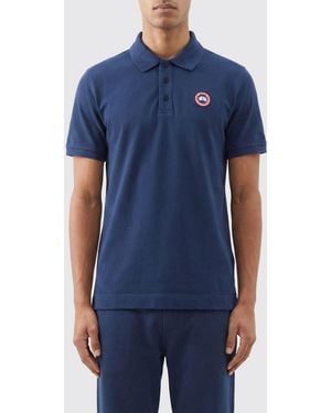 Canada Goose Logo Cotton Polo Shirt - Blue