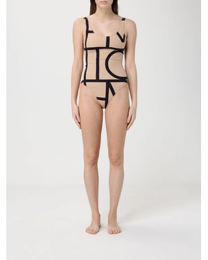 TOTEME Polyamide One-Piece Swimsuit With Logo - Natural
