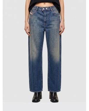 DIESEL 1996 D-Sire Low-Rise Wide-Leg Cotton Jeans - Blue