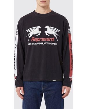 Represent Printed Cotton T-Shirt - Blue