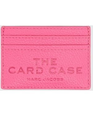 Marc Jacobs The Card Case Grained Leather Card Holder - Pink