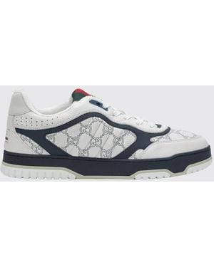 Gucci Re-Web Leather Trainers - White