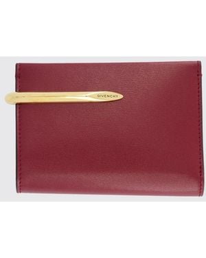 Givenchy Pinch Grained Leather Wallet - Red