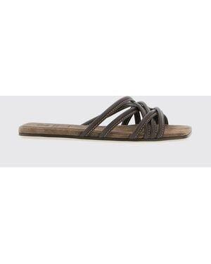 Brunello Cucinelli Nappa Mules - Brown