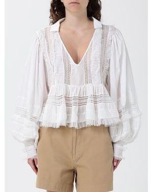 Mes Demoiselles Viscose And Lace Blouse - White