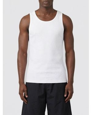 Thom Krom Basic Cotton And Linen Tank Top - White