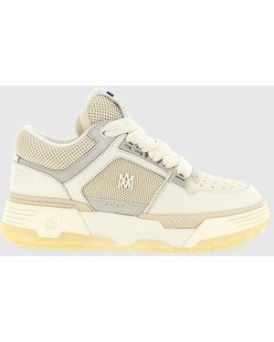Amiri Ma-1 Sneakers Aus Kalbsleder Und Mesh Mit Zweifarbigem Monogramm - Natur