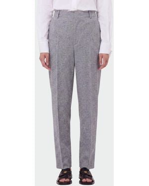 Moschino Silk Blend Tailored Pants - Gray
