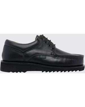 Paraboot Thiers Calf Leather Derby Shoes With Notched Rubber Sole - White