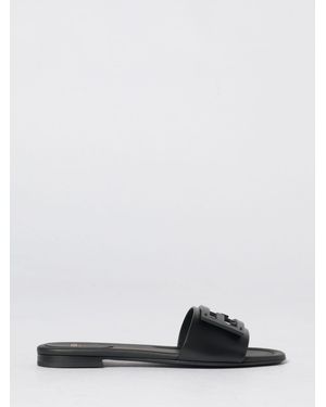 Fendi Baguette Leather Mules - White